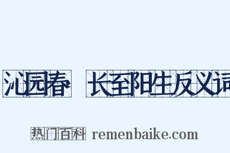 沁园春·长至阳生反义词是什么意思的图片